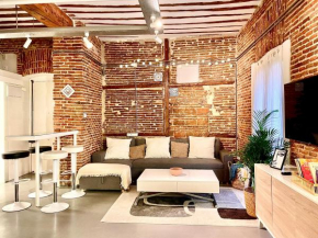 calle Amparo100 Red brick loft for 8 Madrid Lavapies